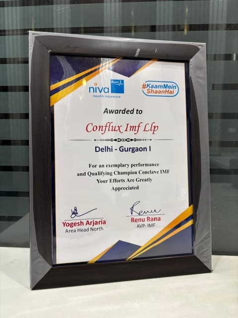 Niva Health Insurance award presented to Conflux IMF LLP