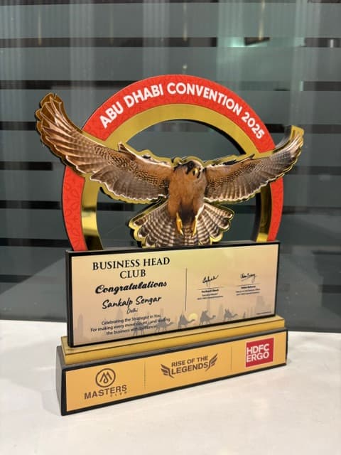 HDFC Ergo Abu Dhabi Convention 2025 Business Head Club award