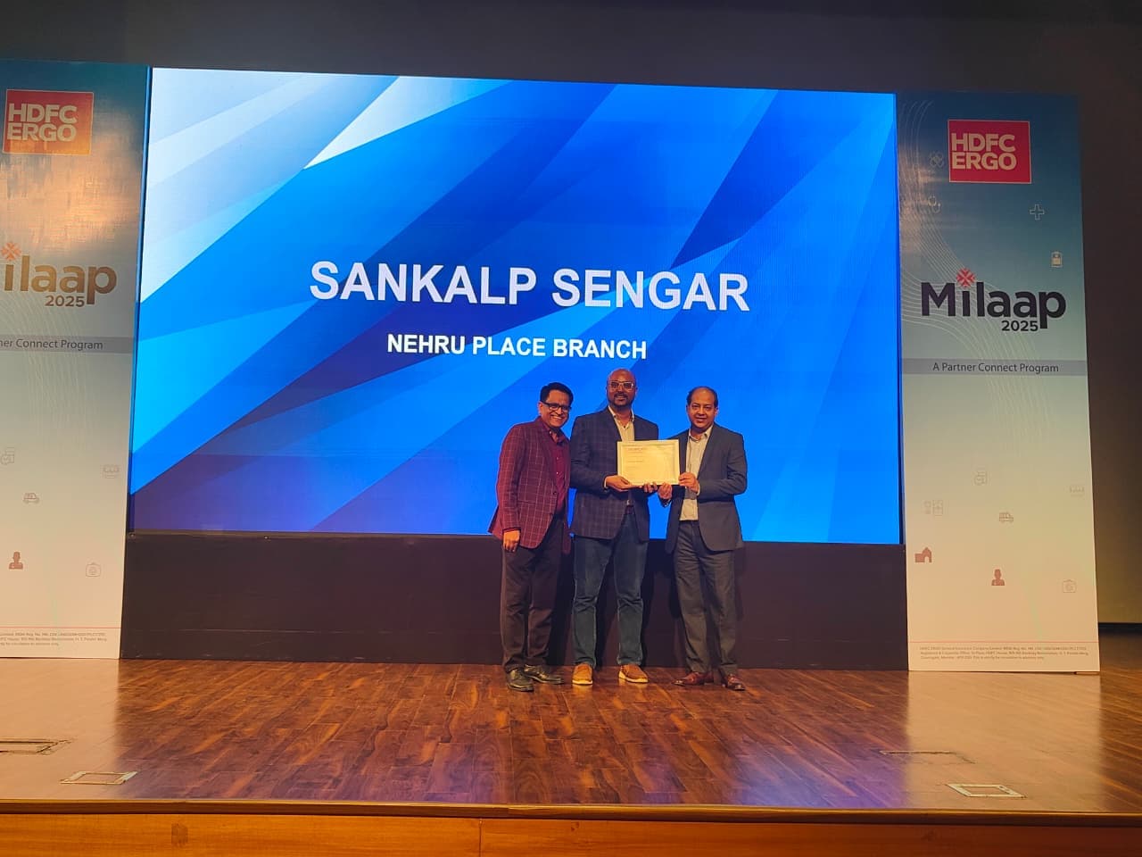 HDFC Ergo Milaap recognition, Delhi 2025